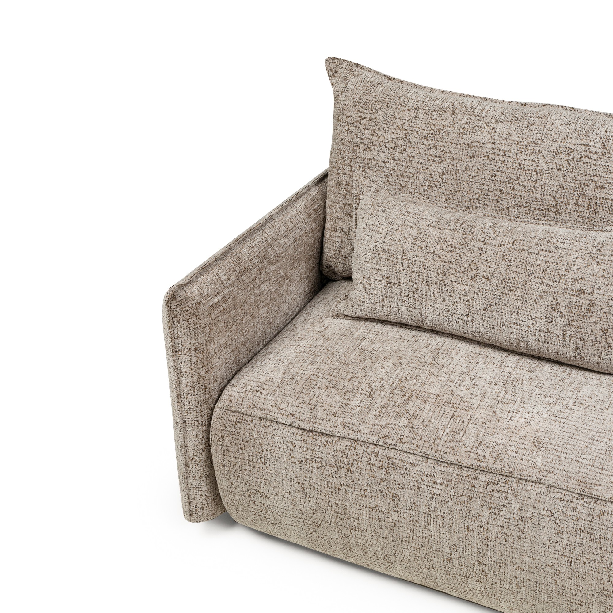 Sofa rozkładana Sofino z pojemnikiem, brązowa