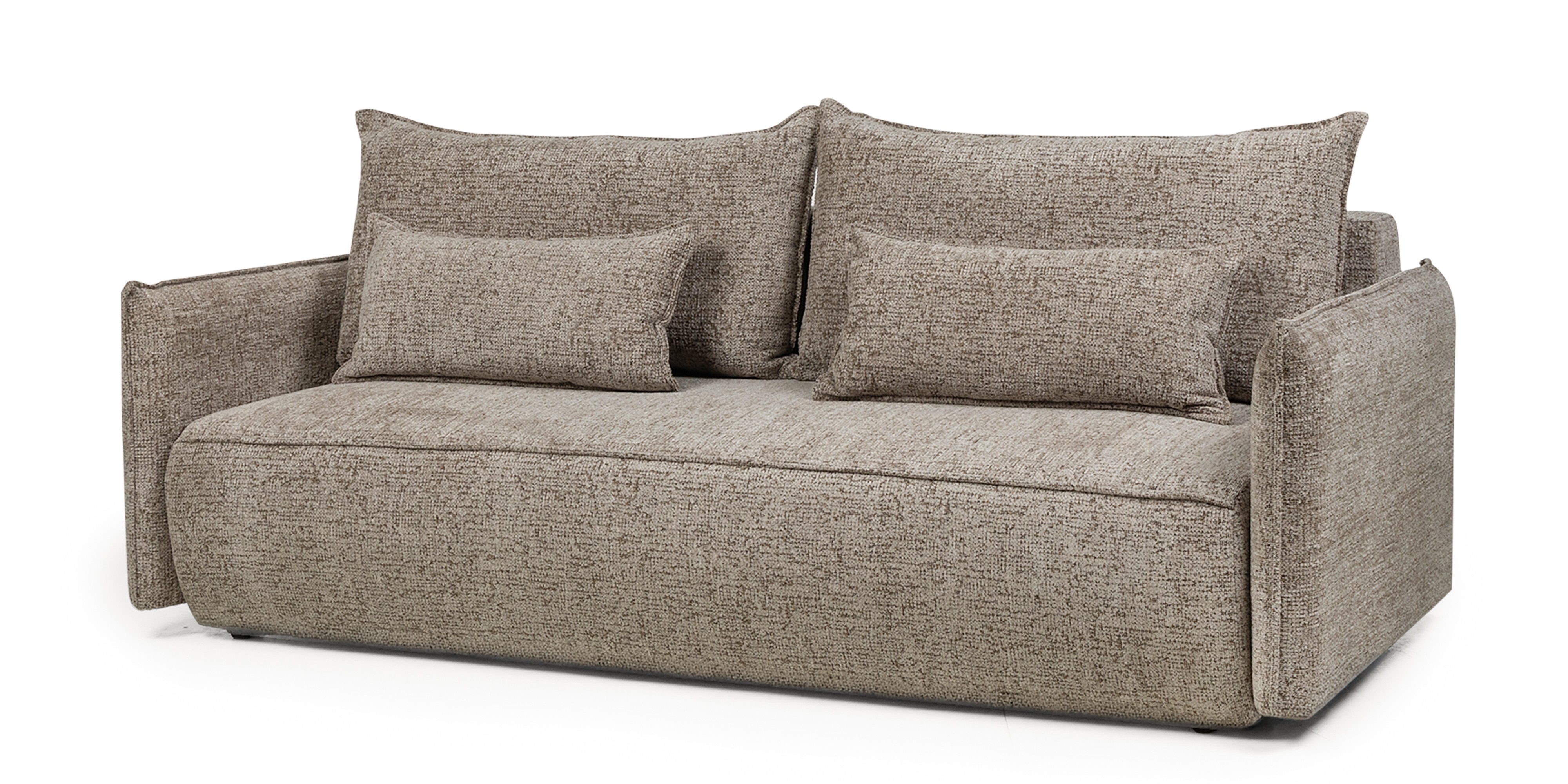 Sofa rozkładana Sofino z pojemnikiem, brązowa