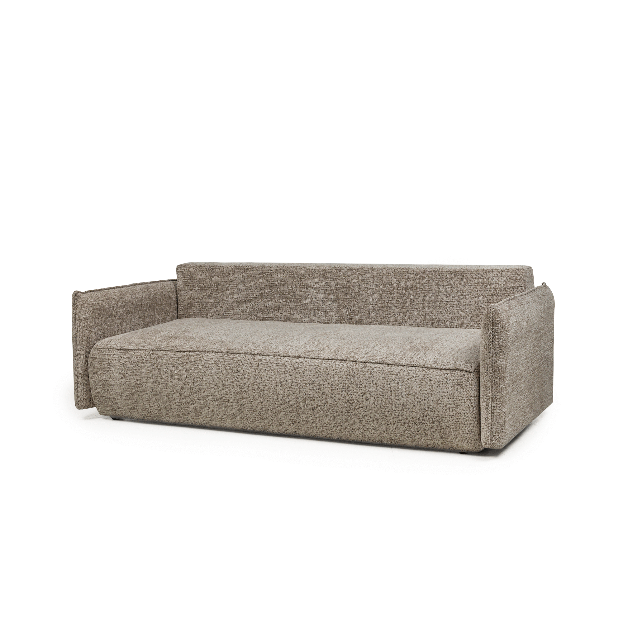 Sofa rozkładana Sofino z pojemnikiem, brązowa