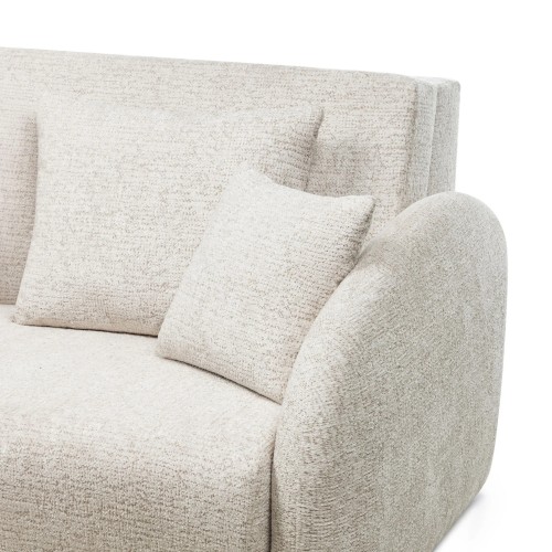 Sofa rozkładana Vesta z pojemnikiem, obłe kształty