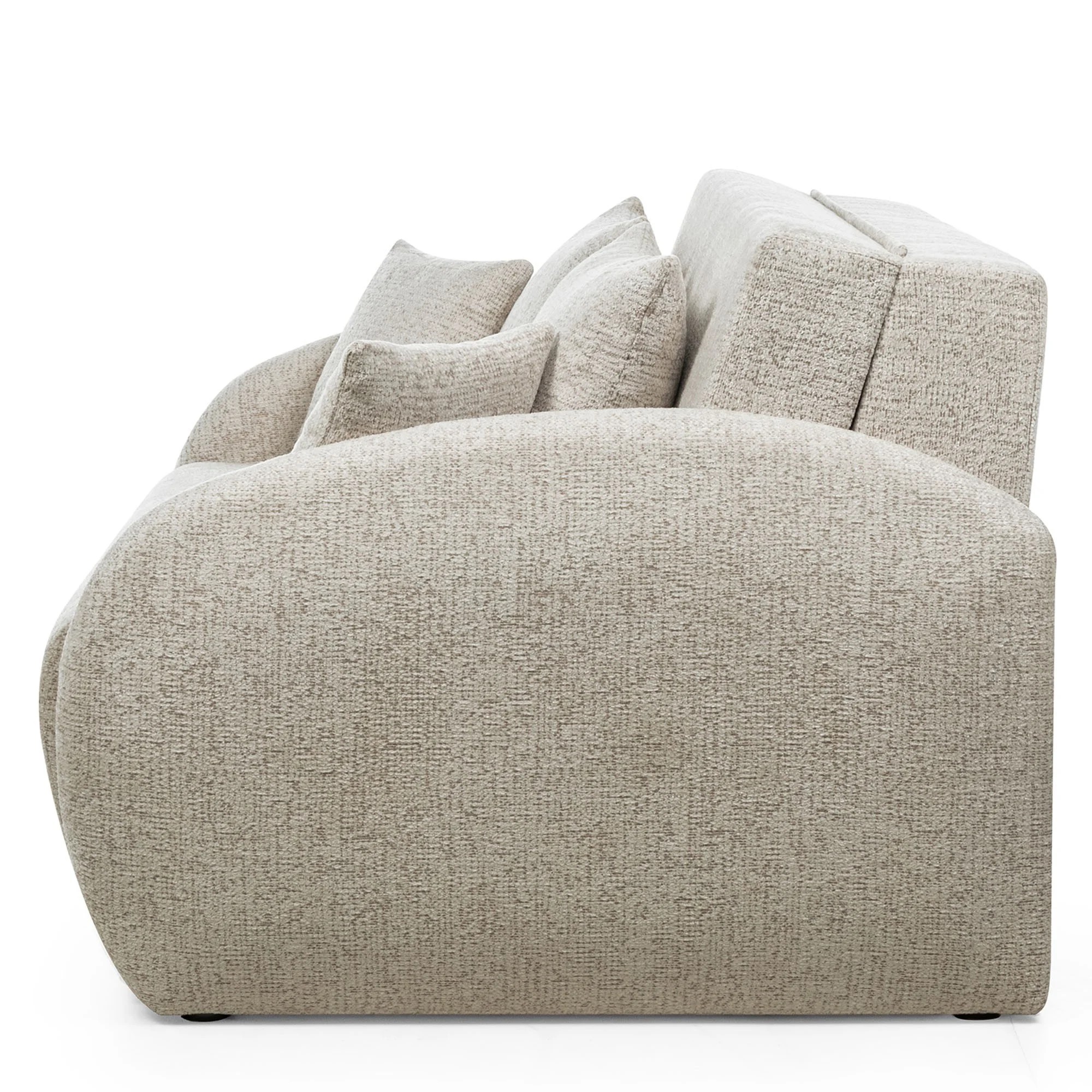 Sofa rozkładana Vesta z pojemnikiem, obłe kształty