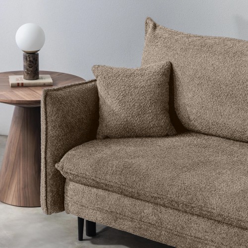 Sofa z funkcją spania i pojemnikiem Noti, jasnobrązowa