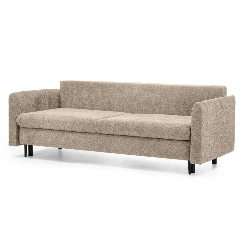Sofa z funkcją spania i pojemnikiem Noti, jasnobrązowa