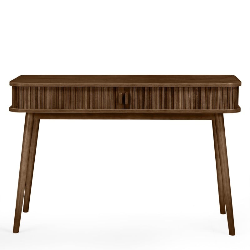 Biurko Clemente z lamelami, wybarwienie orzech, nowoczesne