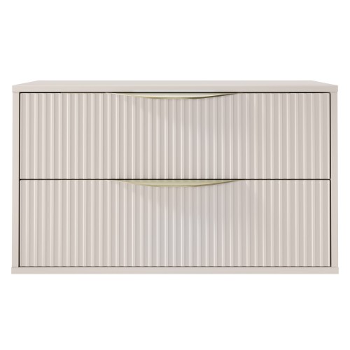 Szafka pod umywalkę Avila 2.0 80 cm, złote uchwyty, kaszmir