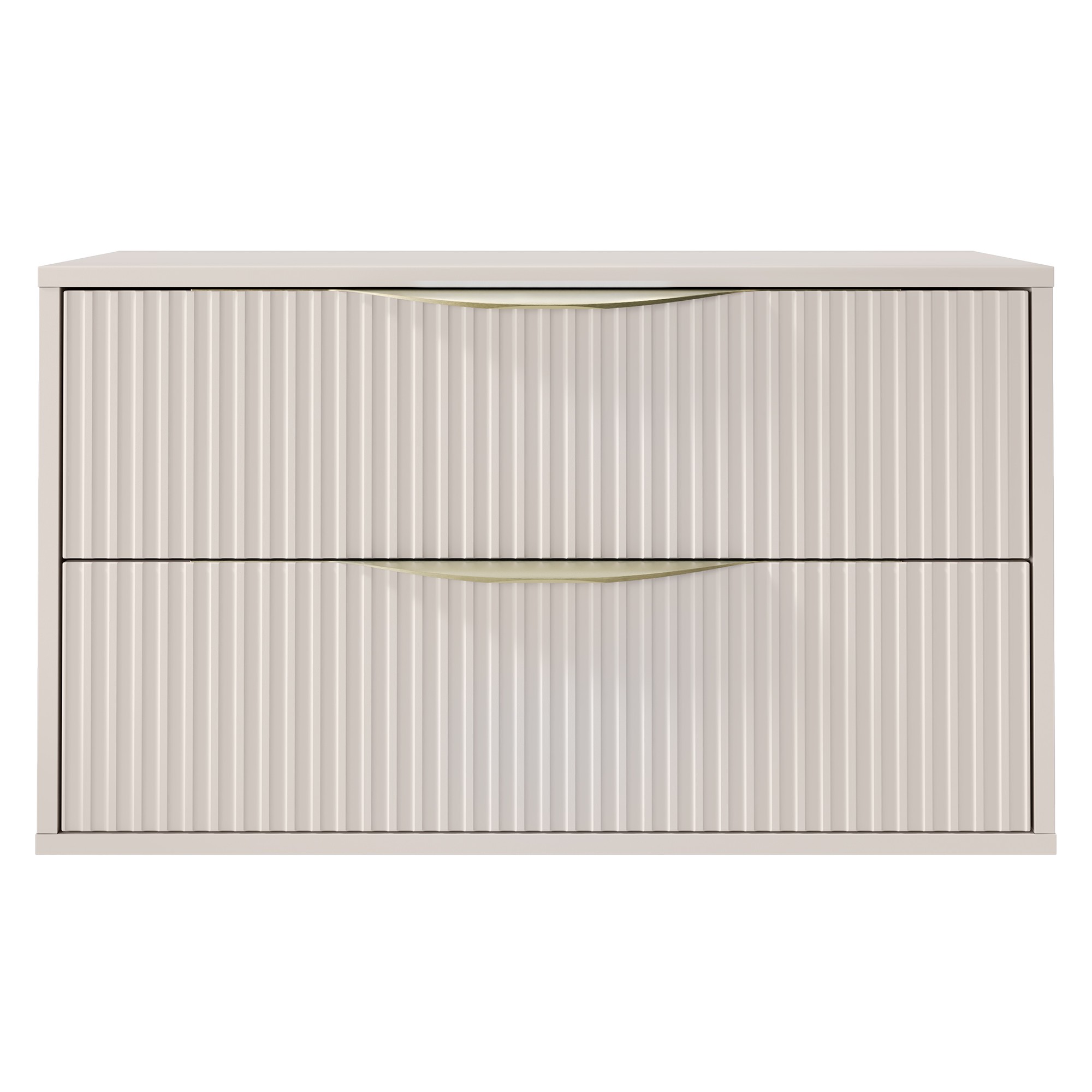 Szafka pod umywalkę Avila 2.0 80 cm, złote uchwyty, kaszmir