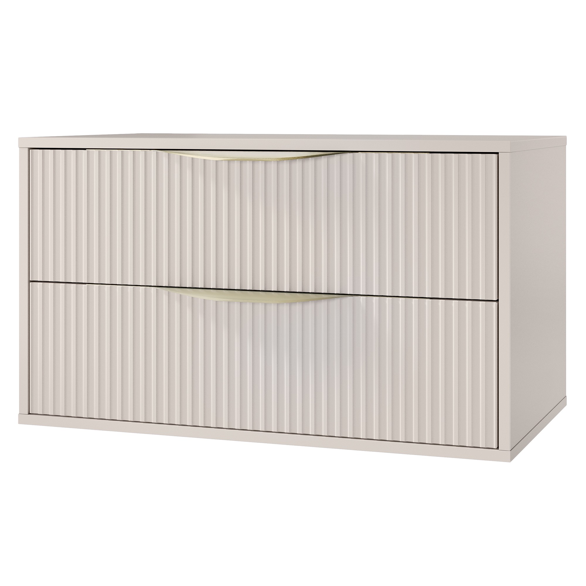 Szafka pod umywalkę Avila 2.0 80 cm, złote uchwyty, kaszmir