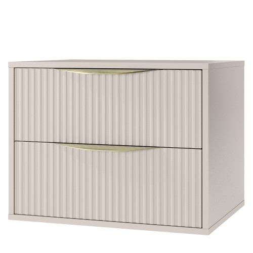 Szafka pod umywalkę Avila 2.0 60 cm, złote uchwyty, kaszmir