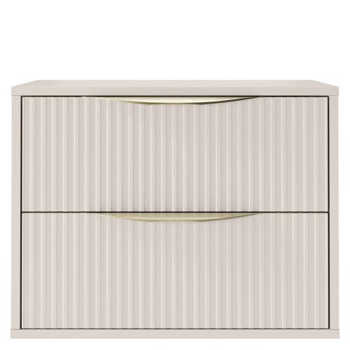 Szafka pod umywalkę Avila 2.0 60 cm, złote uchwyty, kaszmir