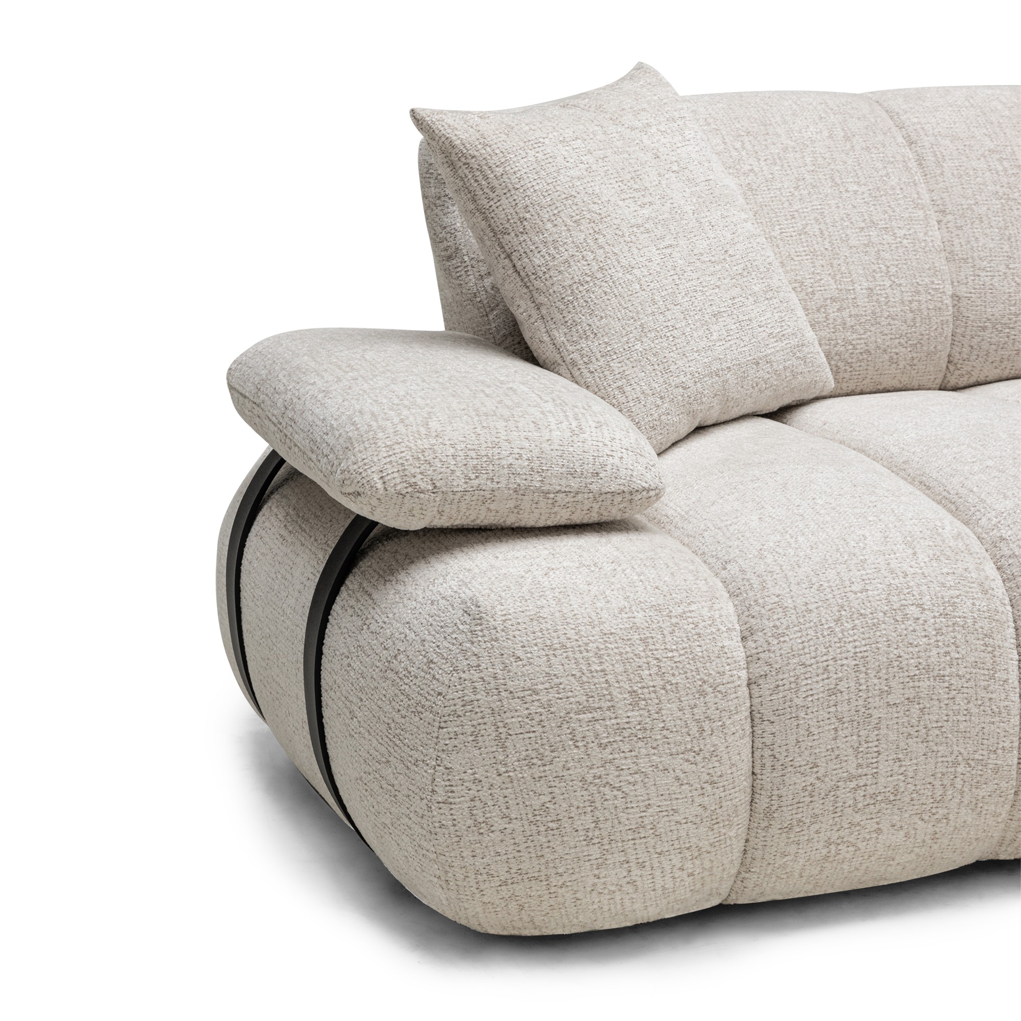 Sofa modułowa Presto regulowane oparcie, jasnobeżowa