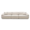 Sofa modułowa Savio 354 cm, regulowane oparcie, obłe kształty, beżowa