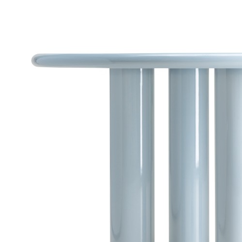 Okrągły stół do jadalni Suri 120 cm, błękitny/szary, glossy