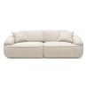 Sofa modułowa Savio 260 cm, regulowane oparcie, obłe kształty, beżowa