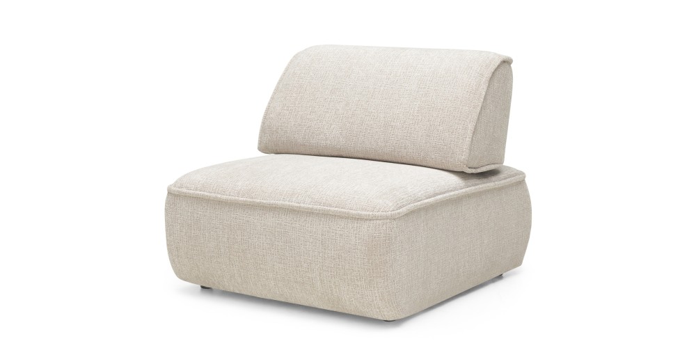 Sofa modułowa Savio 354 cm, regulowane oparcie, obłe kształty, beżowa