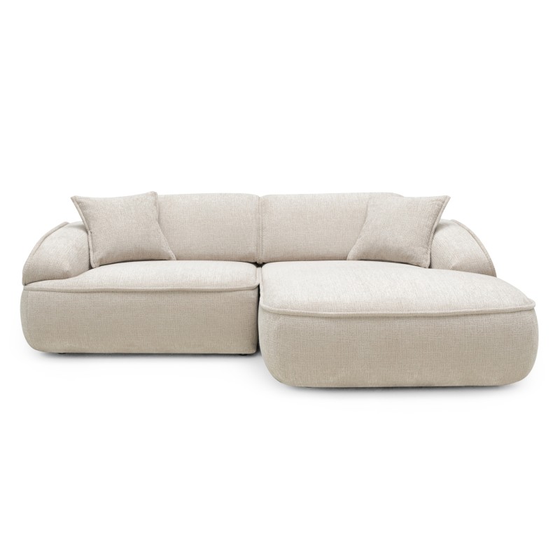 Narożnik modułowy Savio 260 cm, prawy, regulowane oparcie, obły, beż