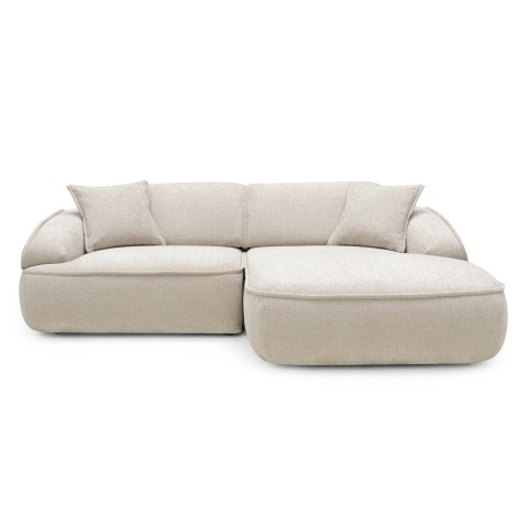 Narożnik modułowy Savio 260 cm, prawy, regulowane oparcie, obły, beż