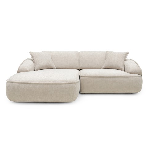 Narożnik modułowy Savio 260 cm, lewy, regulowane oparcie, obły, beż