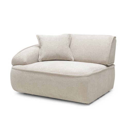 Narożnik modułowy Savio 354 cm, prawy, regulowane oparcie, obły, beż