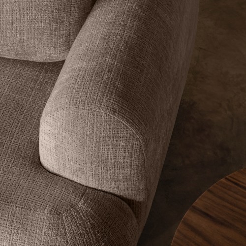 OU-2762 Sofa z funkcją spania i pojemnikiem Imola, brązowa, obła