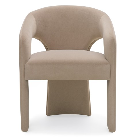 Krzesło tapicerowane Nuria jasnobrązowe, nowoczesny design