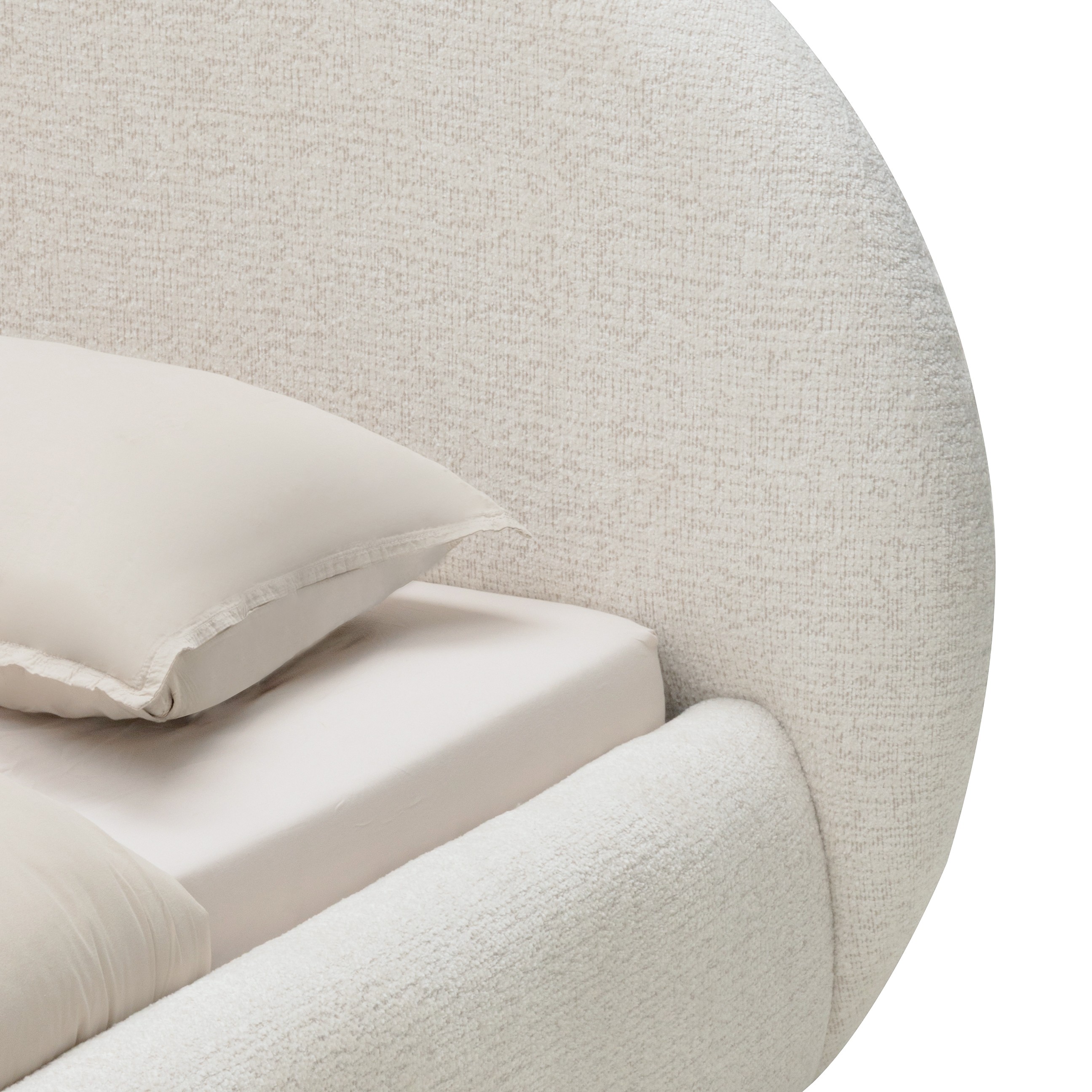 Łóżko 160x200 Veloro ze stelażem i pojemnikiem jasnobeżowe