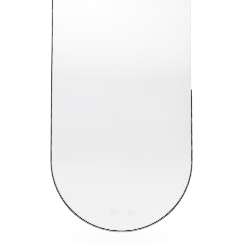 Lustro wiszące Brio z oświetleniem 40x105 cm, owalne, czarne