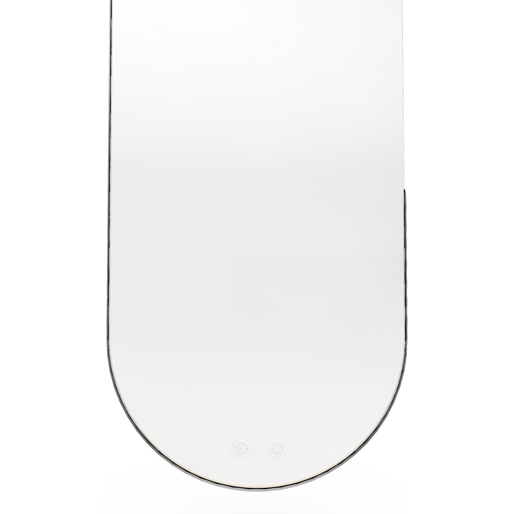 Lustro wiszące Brio z oświetleniem 40x105 cm, owalne, czarne