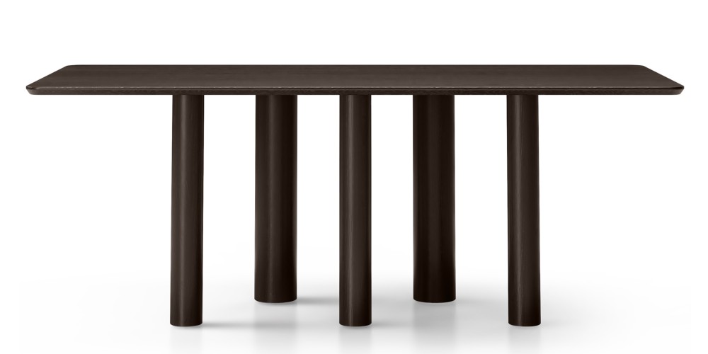 Stół z prostokątnym blatem Ritro 200 cm, drewno, fornir dębowy, orzech