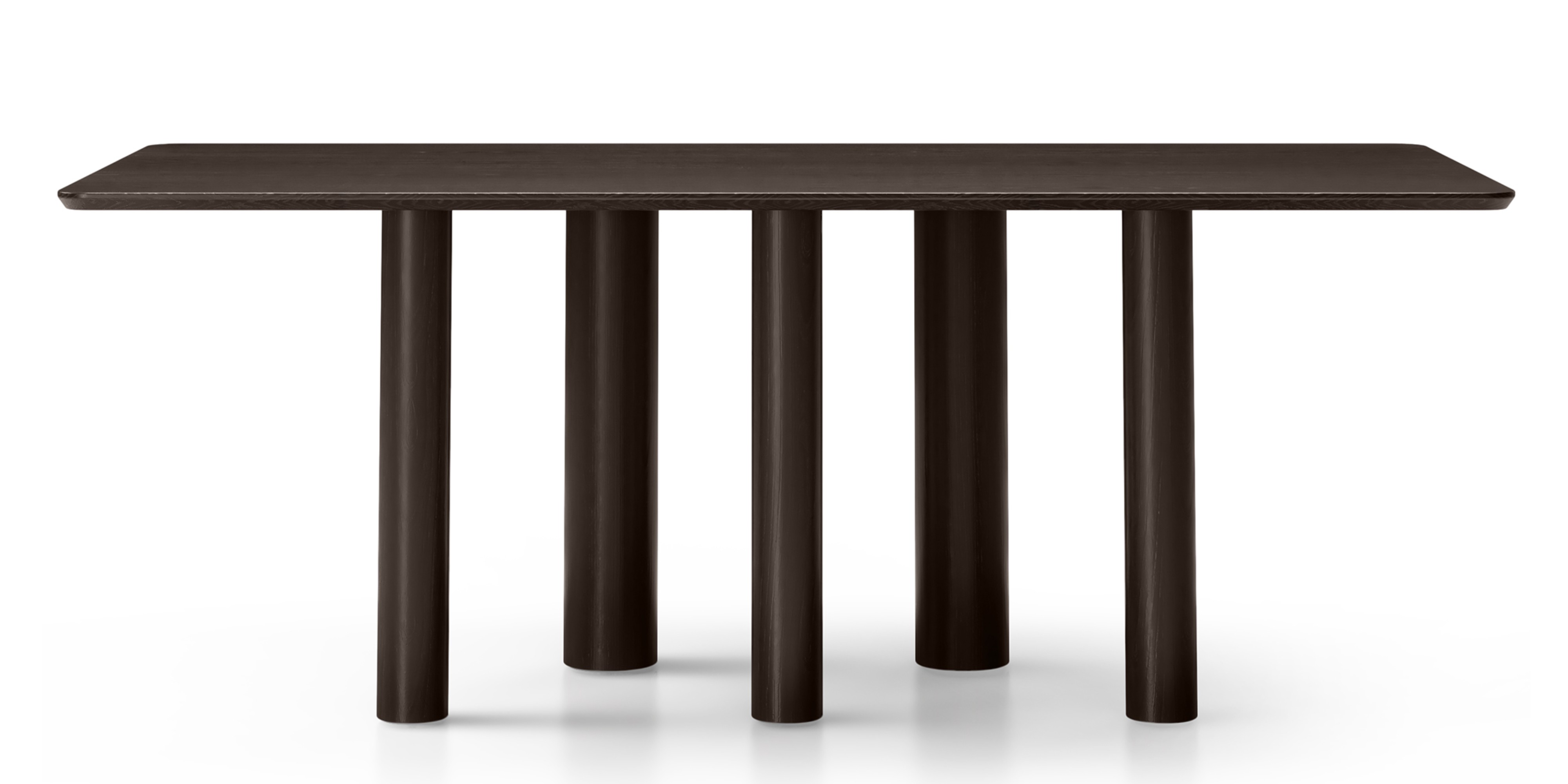 Stół z prostokątnym blatem Ritro 200 cm, drewno, fornir dębowy, orzech