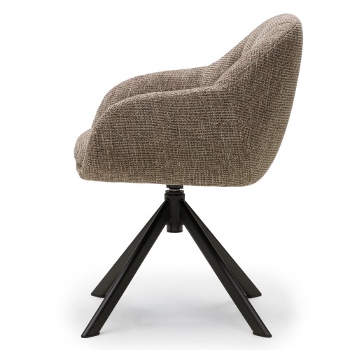 Krzesło obrotowe Santos brązowe/czarne nóżki, nowoczesny design