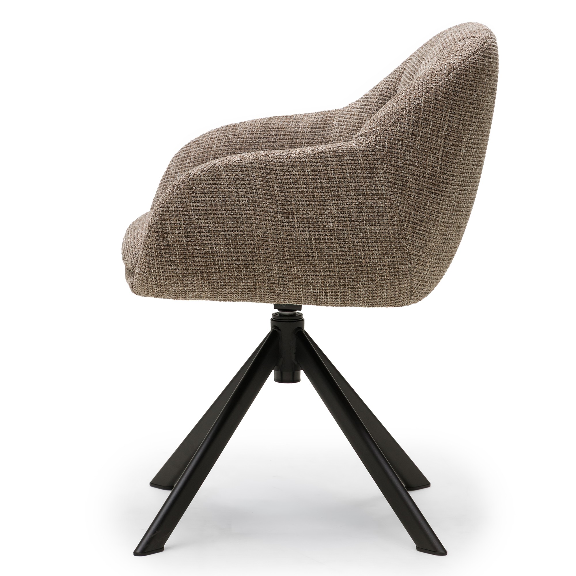Krzesło obrotowe Santos brązowe/czarne nóżki, nowoczesny design