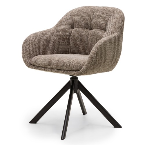 Krzesło obrotowe Santos brązowe/czarne nóżki, nowoczesny design