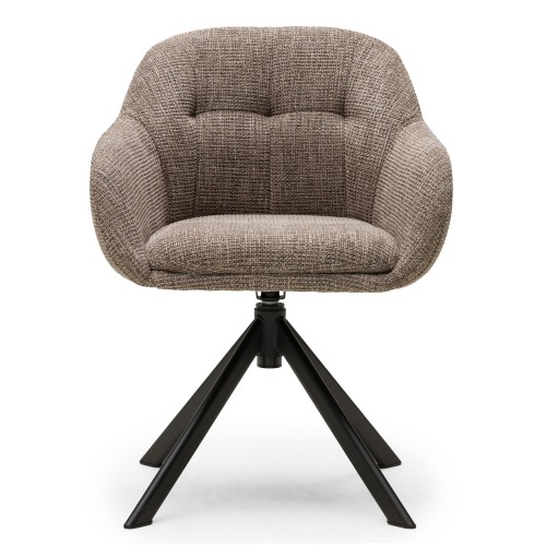 Krzesło obrotowe Santos brązowe/czarne nóżki, nowoczesny design