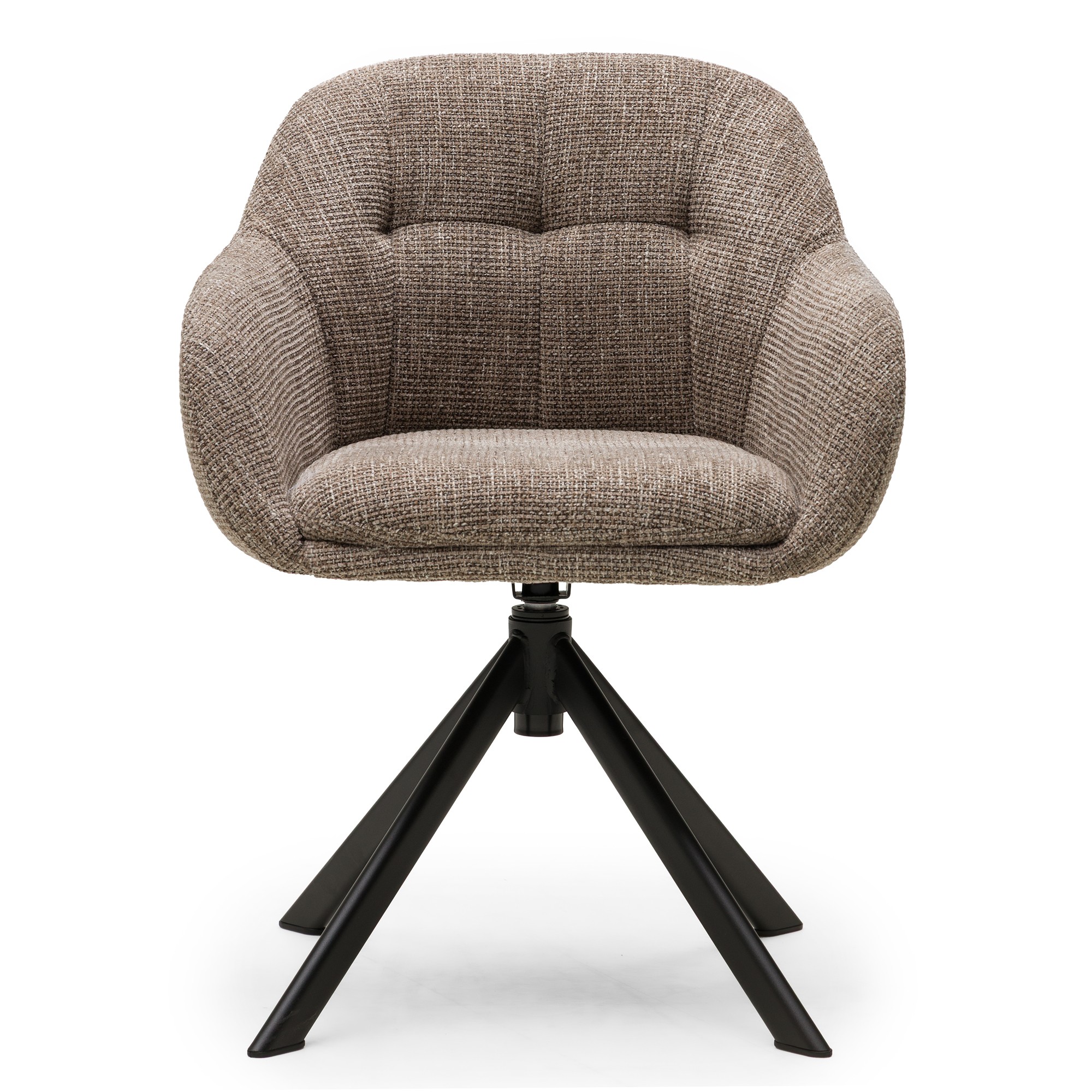 Krzesło obrotowe Santos brązowe/czarne nóżki, nowoczesny design