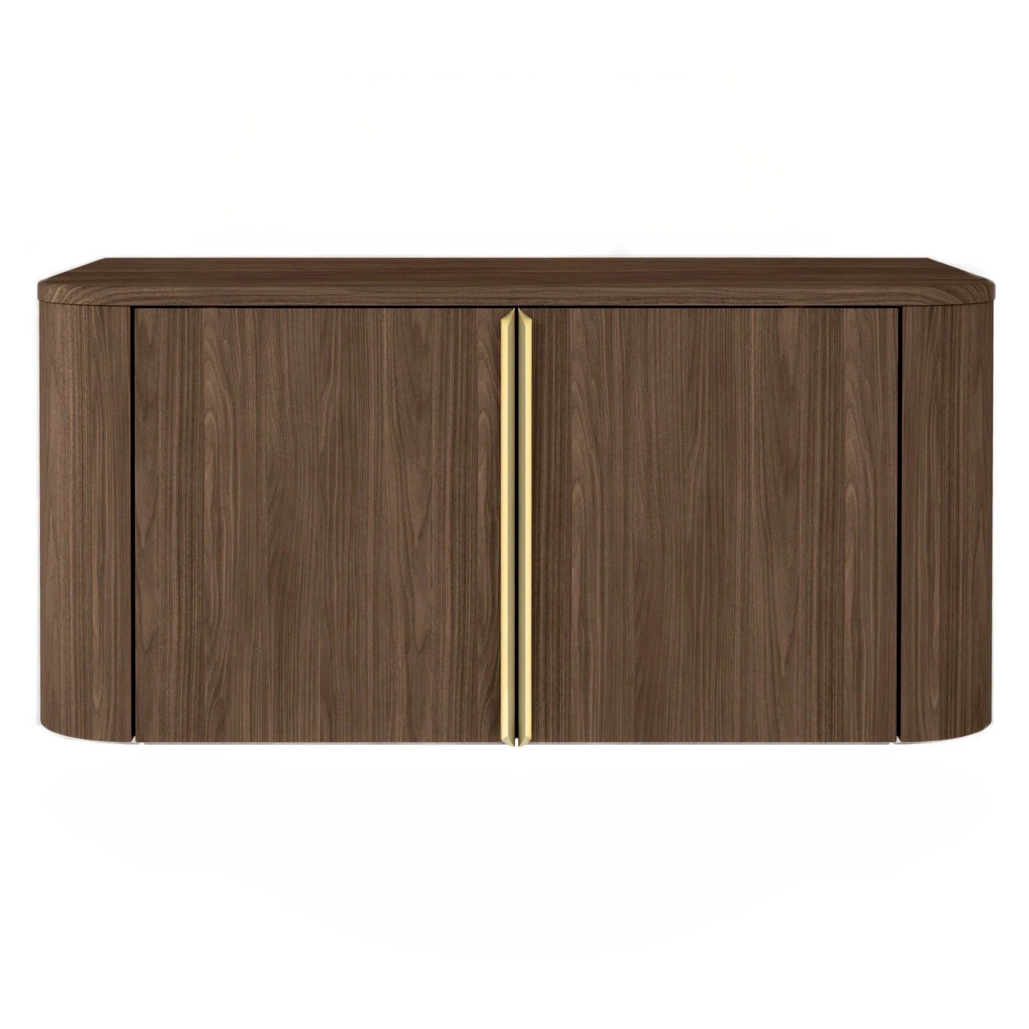 Szafka pod umywalkę Bassa 80 cm orzech lincoln, wodoodporny blat ,złote uchwyty,obła