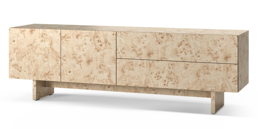 Dwudrzwiowa szafka RTV z szufladami Decoria 160 cm czeczot