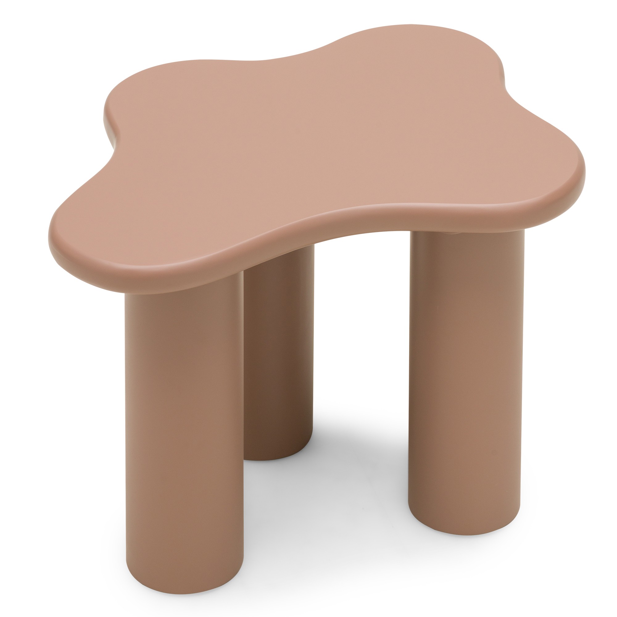 Stolik kawowy Vanity 60 cm, obłe kształty, mocha