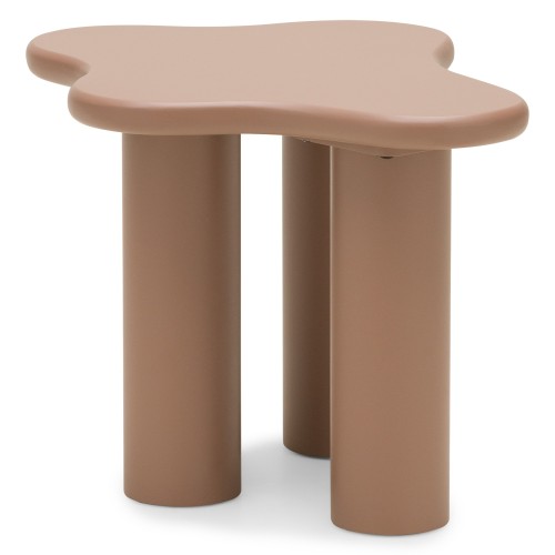 Stolik kawowy Vanity 60 cm, obłe kształty, mocha