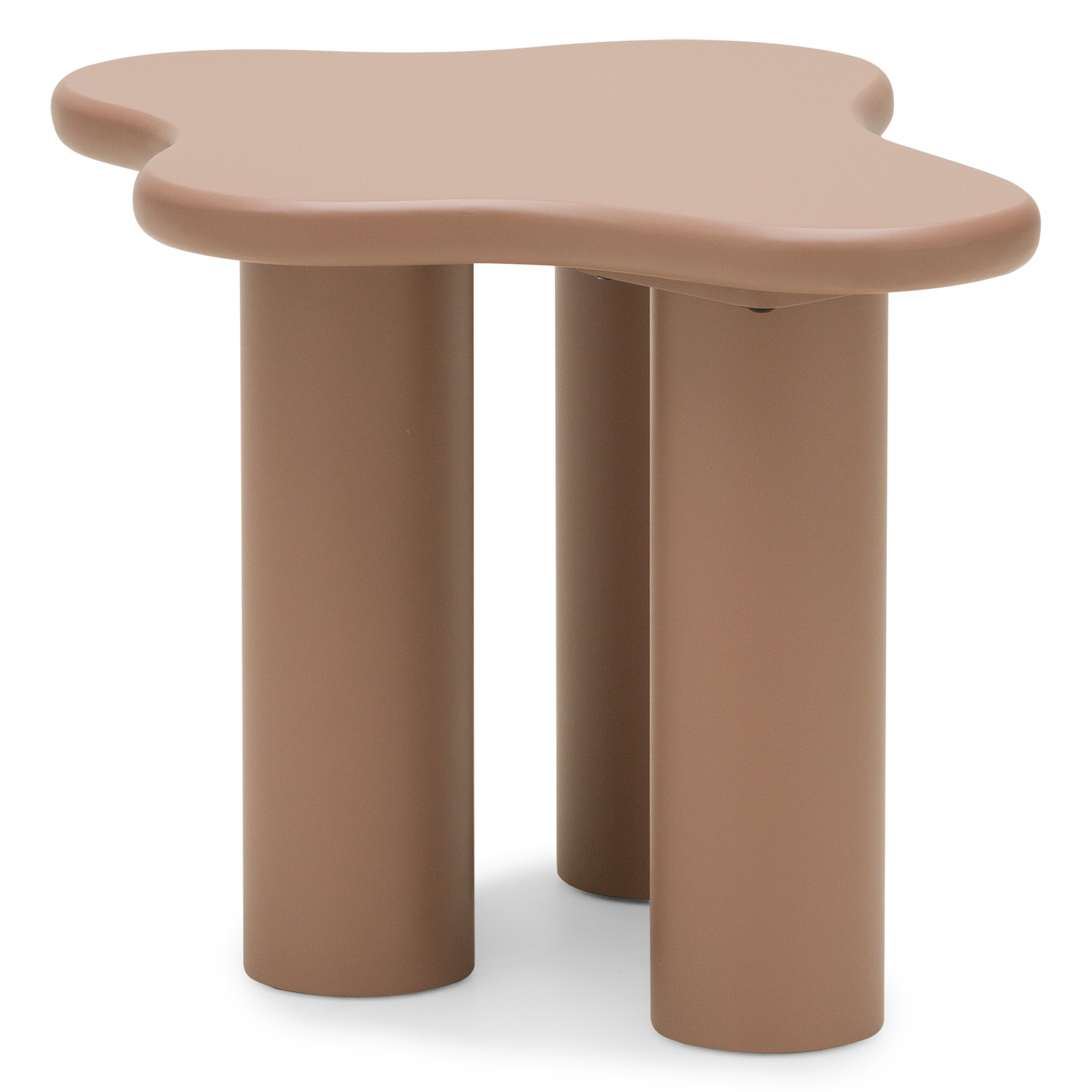 Stolik kawowy Vanity 60 cm, obłe kształty, mocha