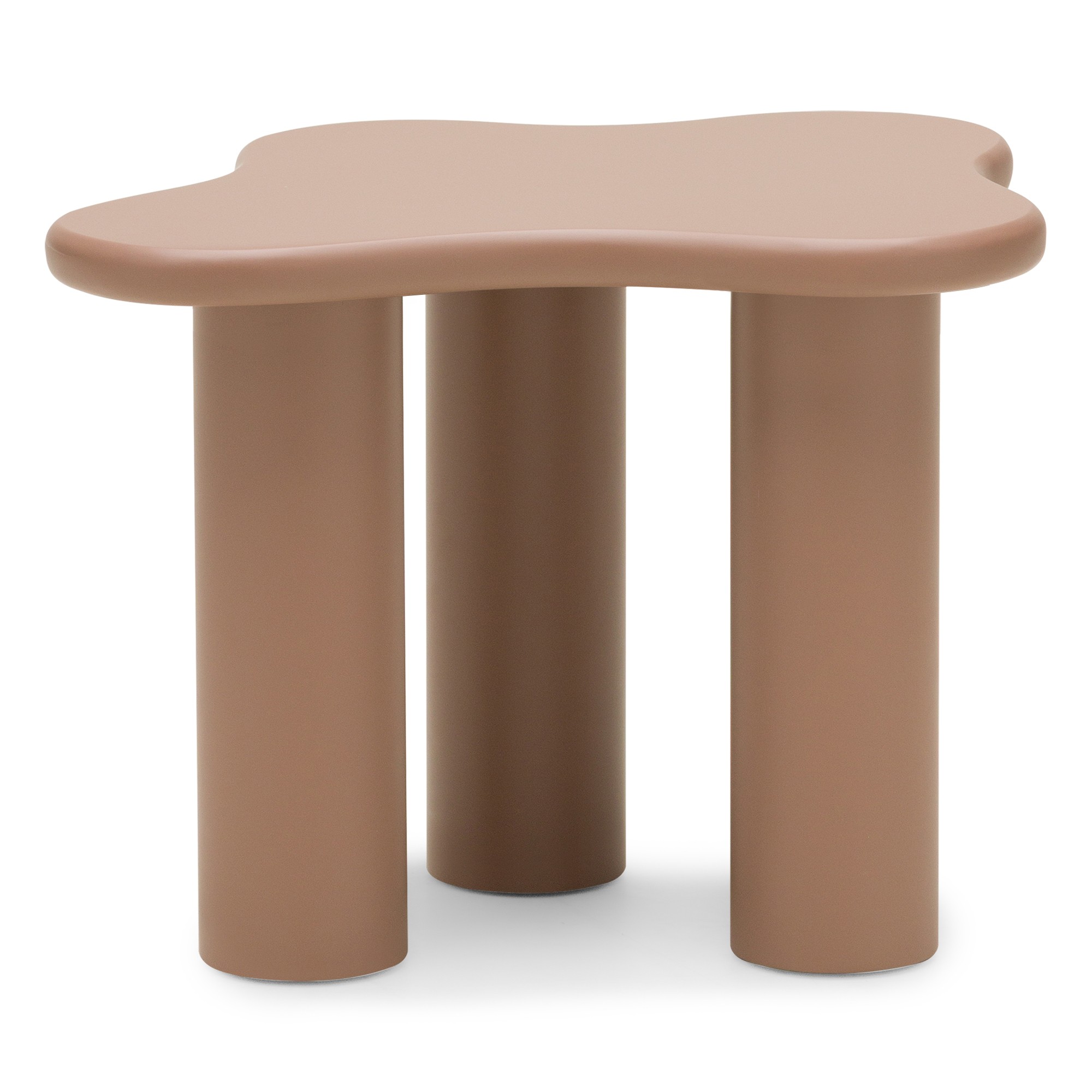 Stolik kawowy Vanity 60 cm, obłe kształty, mocha