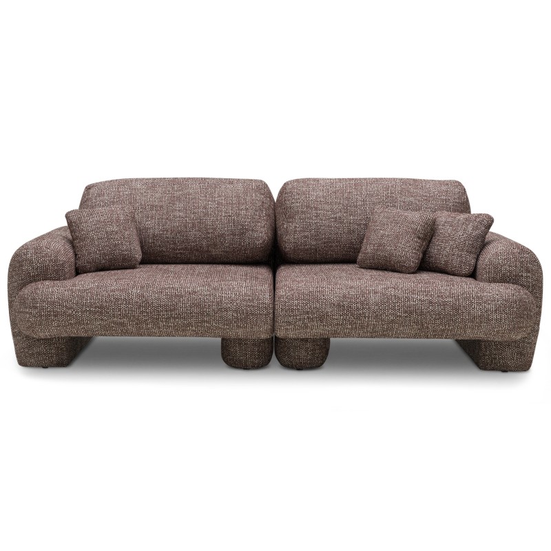 Sofa dwuosobowa Fragola Comfort modułowa, brązowa, obła