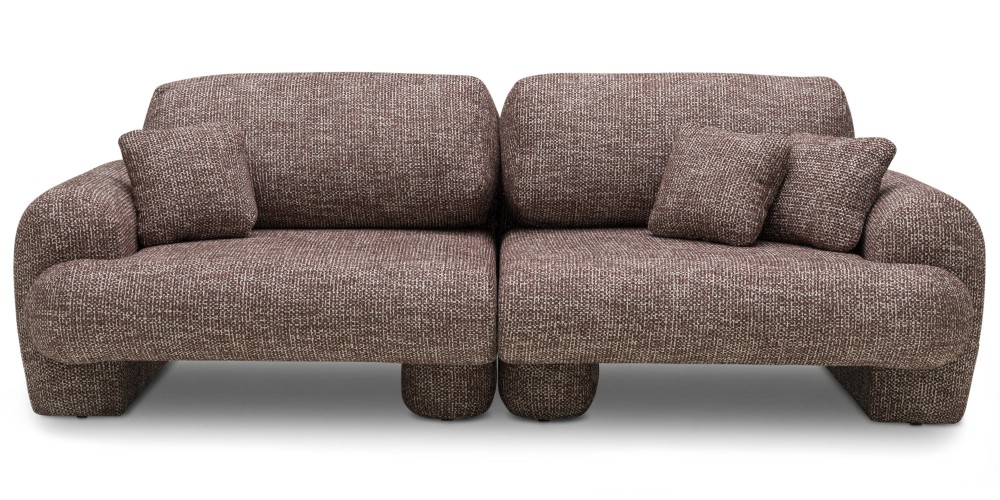 Sofa dwuosobowa Fragola Comfort modułowa, brązowa, obła