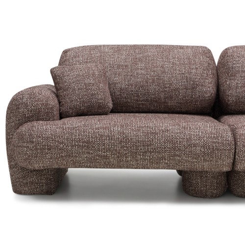 Sofa dwuosobowa Fragola Comfort modułowa, brązowa, obła