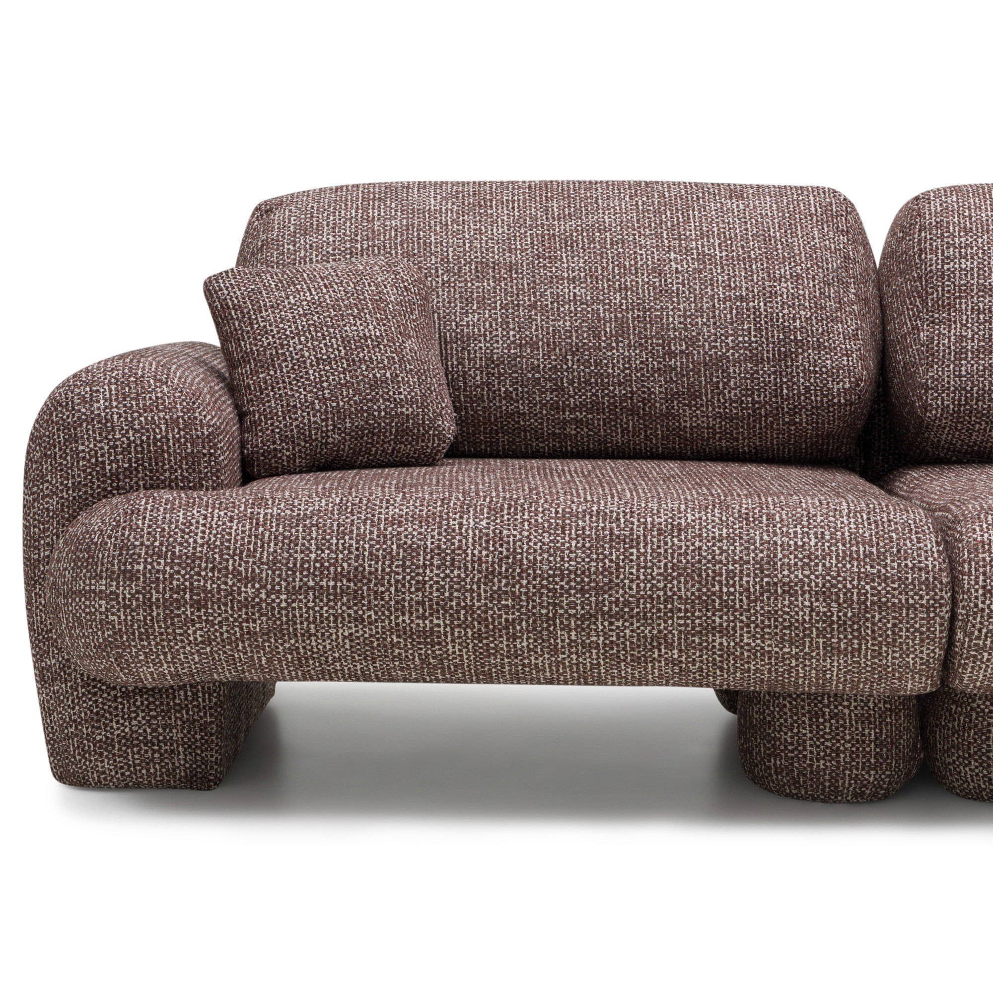 Sofa dwuosobowa Fragola Comfort modułowa, brązowa, obła