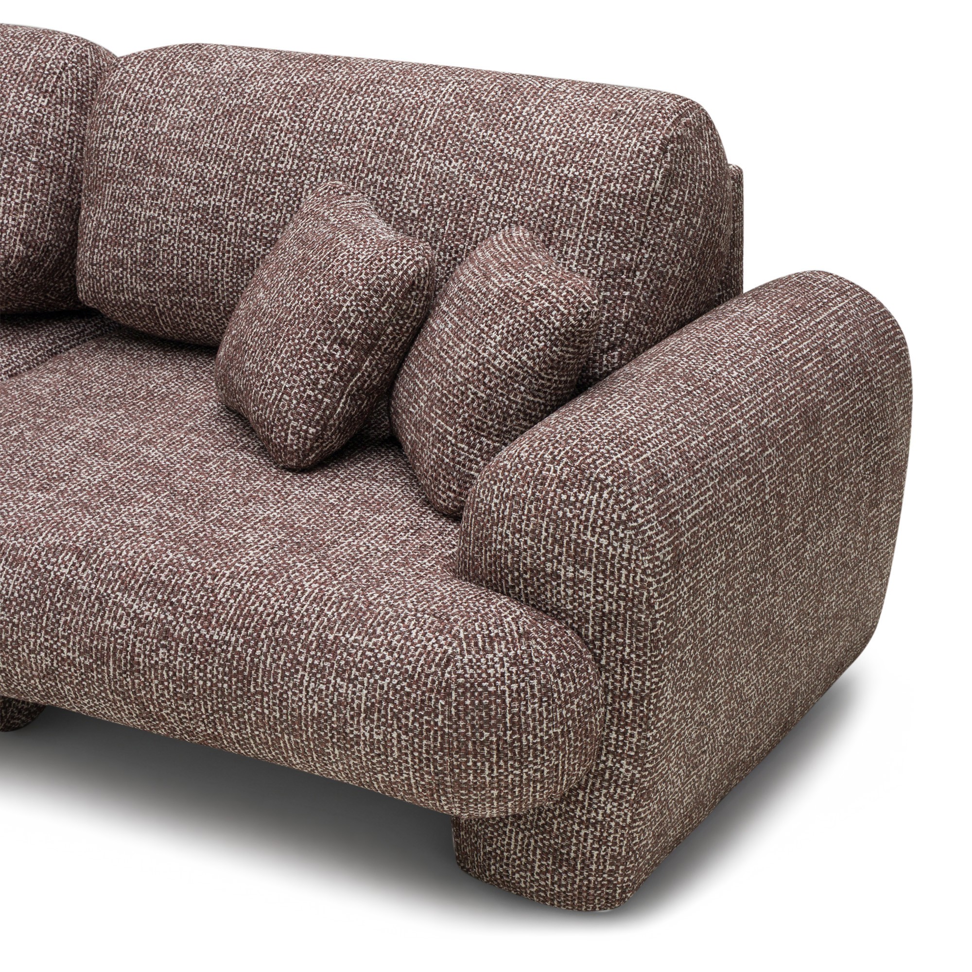 Sofa dwuosobowa Fragola Comfort modułowa, brązowa, obła