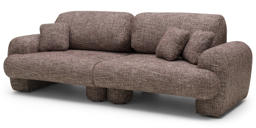 Sofa dwuosobowa Fragola Comfort modułowa, brązowa, obła