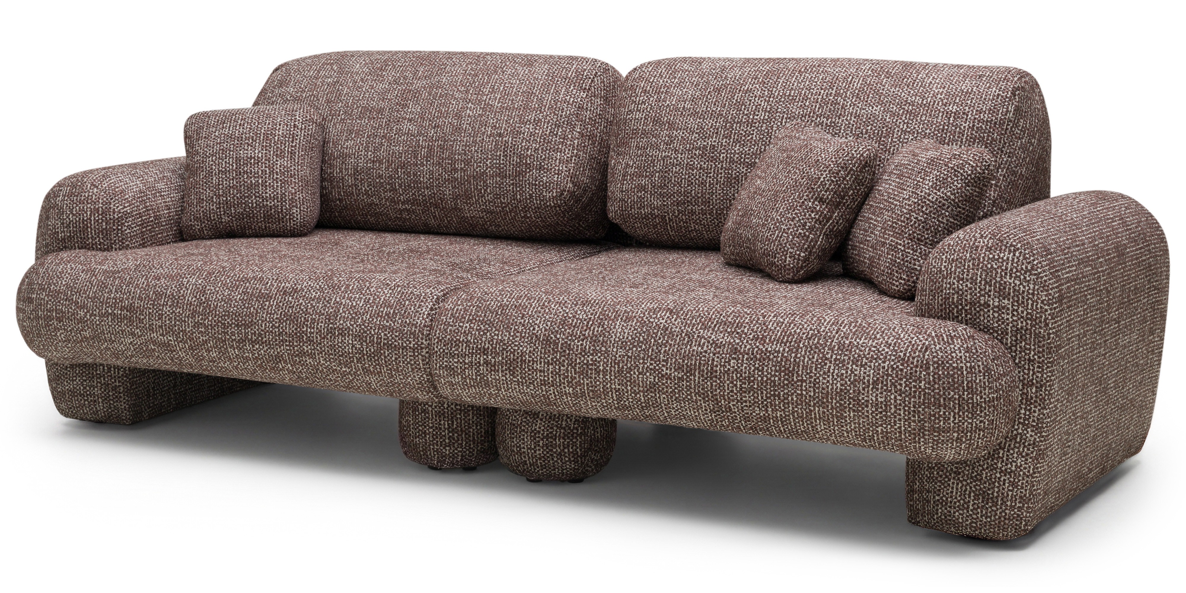 Sofa dwuosobowa Fragola Comfort modułowa, brązowa, obła