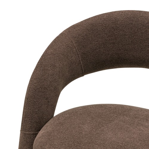 Fotel tapicerowany Elise – brązowa elegancja do salonu