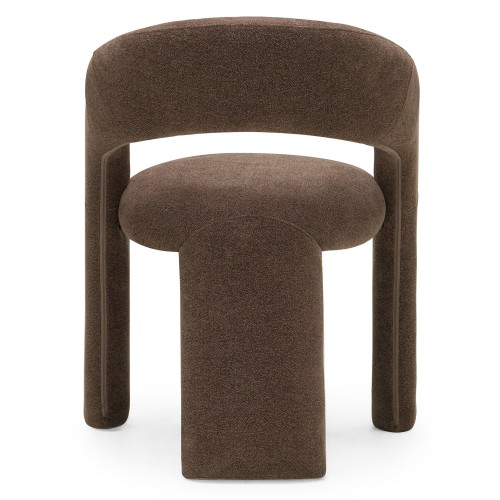 Fotel tapicerowany Elise – brązowa elegancja do salonu