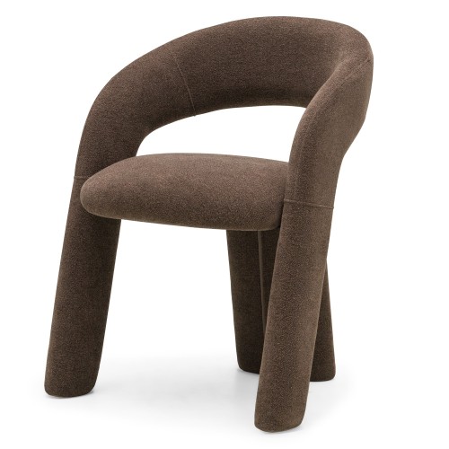 Fotel tapicerowany Elise – brązowa elegancja do salonu